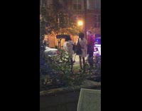 Girls white shirt purge costume police car