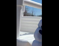 ClipsIG - Lady Comforts Olaf Mascot as Man Cuts Olaf Cake 