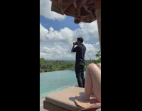 Collab IITW - Lady Poses with Man on Infinity Pool 