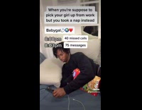 Guy forgets to pick girlfriend up work 