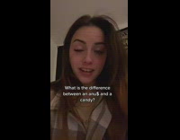 Girl joke time anus and candy sneeze