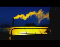 Smoke Looks Yellow From Tent Building 