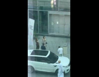 Two women candid walk for sidewalk video