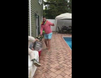 Man tries to do a keg stand and fails 