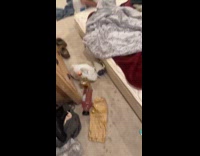 Collab Clips MPUGC - Woman chokes from drinking water 