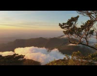 Sky view above clouds and mountains in Sri Lanka 