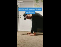 Guy shows how different people push ups