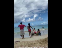 Two couples tiktok dance photo shoot beach rock