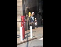 Three kids dancing for music video graffiti 