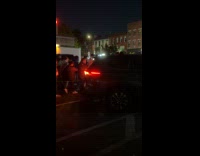 Car tries to u-turn during religious procession