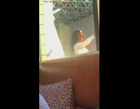 Woman white headband sleeves take selfie cigarettes