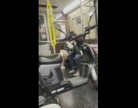 Motorcycle inside the train subway at new york 