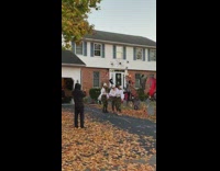 three girls chickens dance house