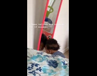 BitchMP - Baby headbutts mirror falls on him