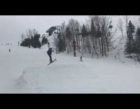 ski slope jump flip fall fail