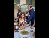 Brother of filmer wore traditioal outfit at restaurant