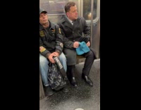 Woman orange fur coat ride train fortnite