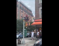 Spiderman on street light 