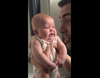 Collab Clips MPUGC - Baby pretends to cry for dads attention 