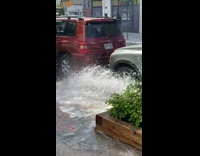 Collab winy - Water burst out on street hit parked cars