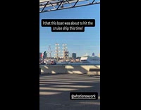 Submitter thought tall ship would crash with cruise ship