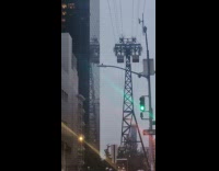 Man climbs the Roosevelt Island tram tower Part 2