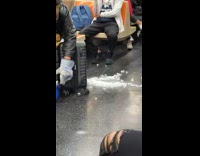 Woman drops dry ice in train 