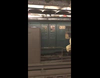 green old time subway train car