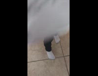 little girl blue shirt poop hand challenge