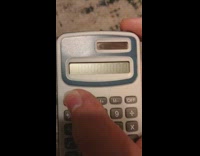 Calculator that displays random numbers when touched