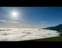 Time lapse sea of clouds at mountain