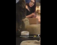 Collab BitchMP - Cat in blue cone swigging head around