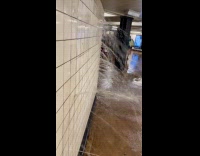 Collab WINY - Flood water leaks from tiled walls of subway part 2