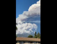45 minute timelapse video of bridge fire
