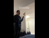 Ladies hire magician for friend birthday party