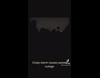 Storm causes power outage in town