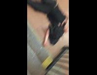 Man passed out on the floor and the end of subway stairs