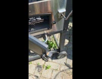 Spider webs egg sack on the grill