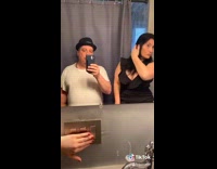 Flip switch challenge black fedora couple bathroom