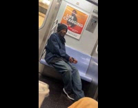 Man smokes and chill inside the train