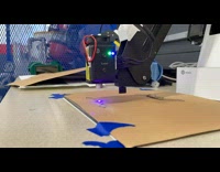 Time lapse machine laser engrave on paper