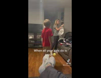 Little boy argues with his  teen sister 