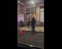 Cops try to catch chicken street night