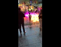 Collab BitchMP - Little boy trying to play with fountain water