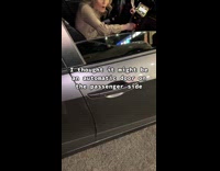 Guy waiting for door to be opened 