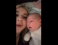 Newborn says okay to mom after sneezing