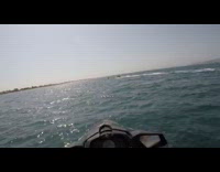 Guy turns jet ski to avoid crash