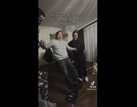 Womans grandfather tries to ride a hoverboard 