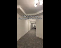 Woman ding dong ditch hallway tripped down