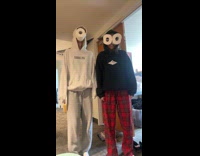 Friends pretending to be minions